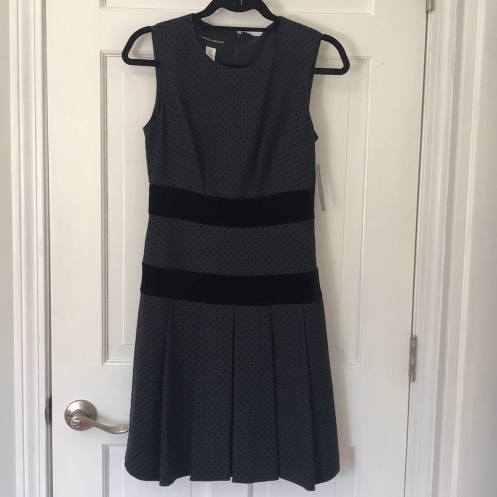 Donna Morgan Black Polka Dot midi